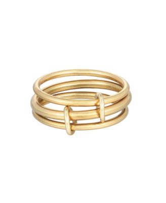 ADORNIA Набор из трех золотых колец Connected Ring Tarnish Resistant