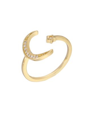 Кольцо ADORNIA Gold Adjustable Moon Star