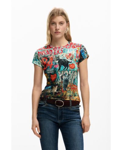 Desigual Women's Printed Cat T-Shirt