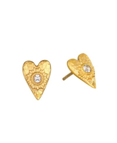 Satya Jewelry Серьги-гвоздики Sacred Connection Heart Lotus