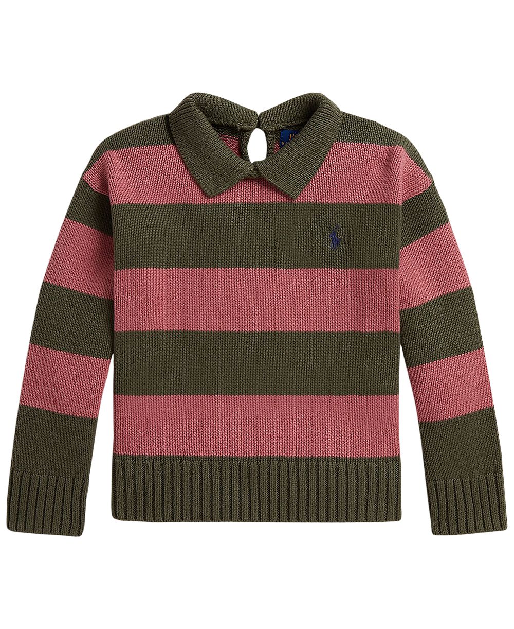 Polo Ralph Lauren Детская поло-свитер в полоску с длинным рукавом 2T-6X
