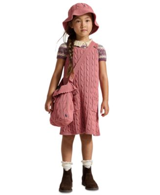 Polo Ralph Lauren Детское вязаное хлопковое платье-свитер 2T-6X
