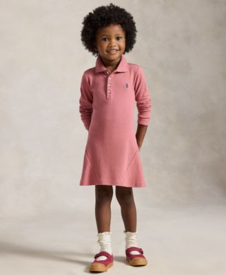 Поло-платье Polo Ralph Lauren Girls' 2T-6X Stretch Mesh Long-Sleeve