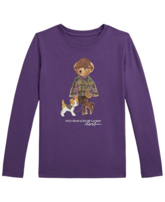 Polo Ralph Lauren Детская футболка Polo Bear с длинным рукавом, размер 2T-6X