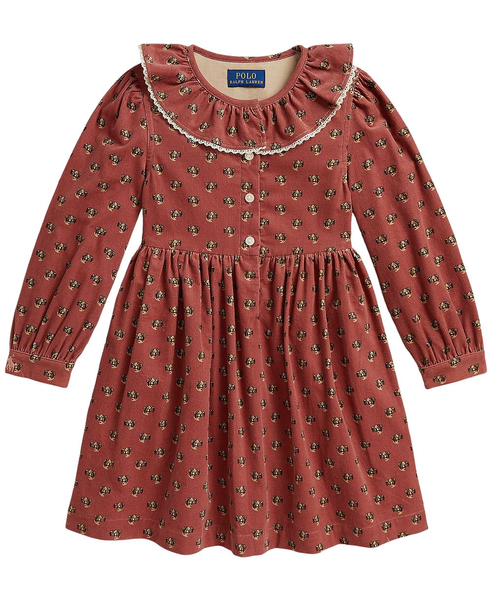 Детское рубашечное платье Polo Ralph Lauren Floral Cotton Corduroy