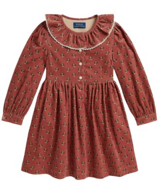 Детское рубашечное платье Polo Ralph Lauren Floral Cotton Corduroy