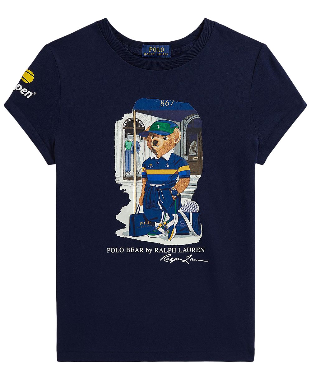 Polo Ralph Lauren Girls' 7-16 US Open Polo Bear Short-Sleeve T-Shirt