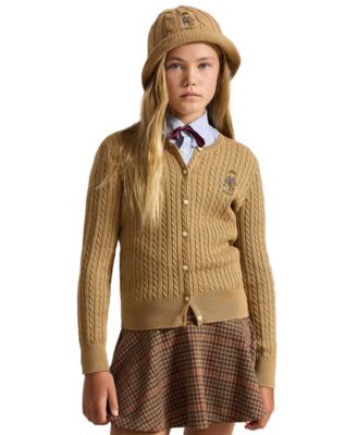 Polo Ralph Lauren Детский хлопковый кардиган с узором Polo Bear
