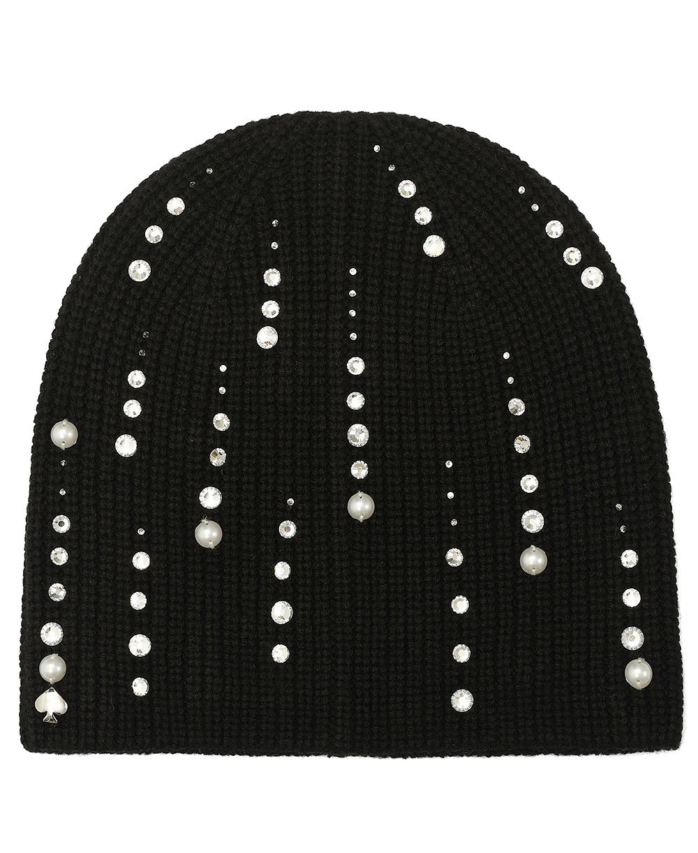 kate spade new york Women's Drip Embellished Knit Beanie
