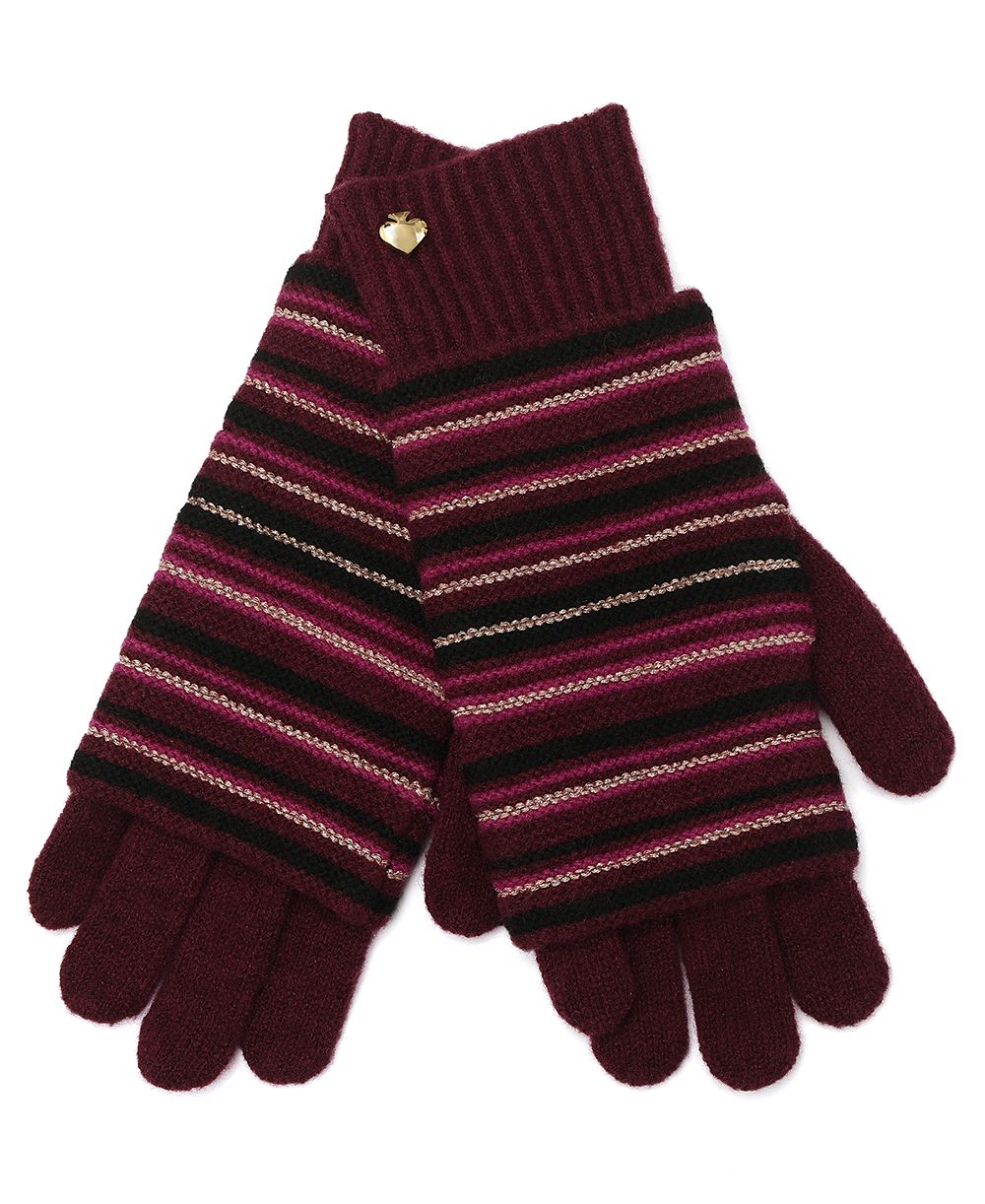 kate spade new york Women's Garter Stitch Stripe Gloves