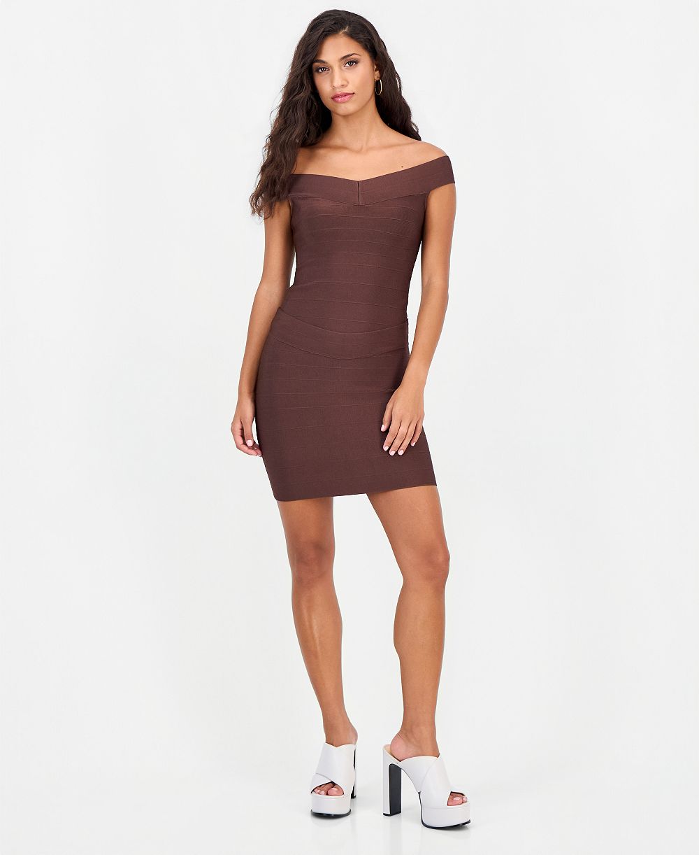 Женская мини-юбка GUESS Women's Alexis Bandage High-Waisted Mini Skirt с высокой посадкой