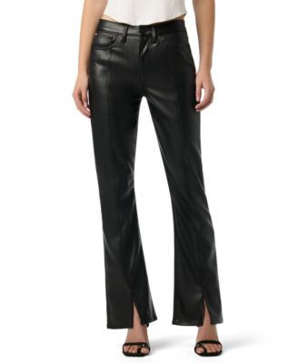 Женские брюки Hudson Jeans Blair с faux-leather эффектом и расклешенным покроем