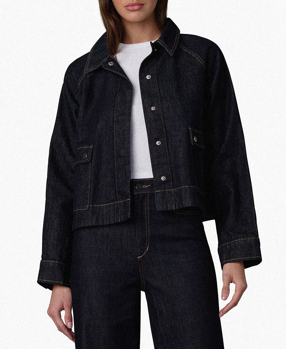 Joe's Jeans Women's Collared Patch Pocket Denim Swing Jacket