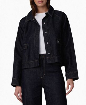 Joe's Jeans Women's Collared Patch Pocket Denim Swing Jacket