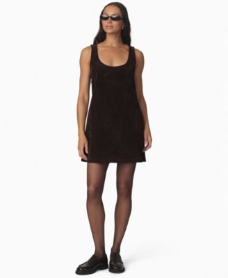 Женское платье Joe's Jeans Scoop Neck Faux-Suede Sleeveless Mini