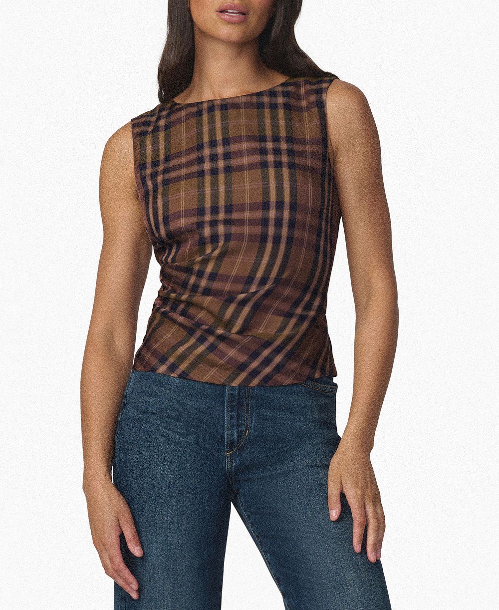 Joe's Jeans Women's The Meg Plaid Sleeveless Top