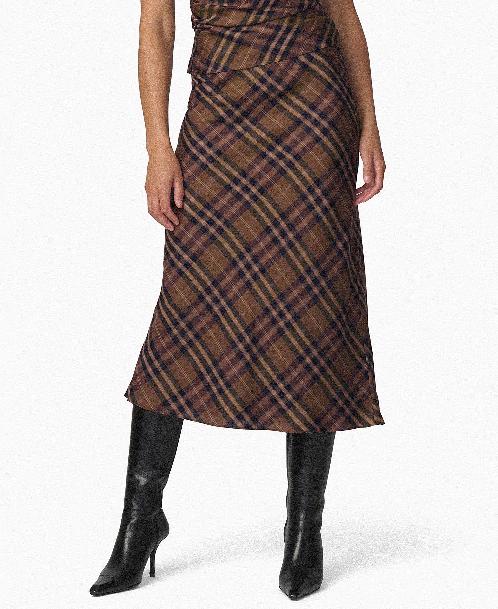 Joe's Jeans Женская миди юбка The Ines Plaid