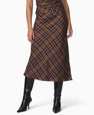 Joe's Jeans Women's The Ines Plaid Midi Skirt