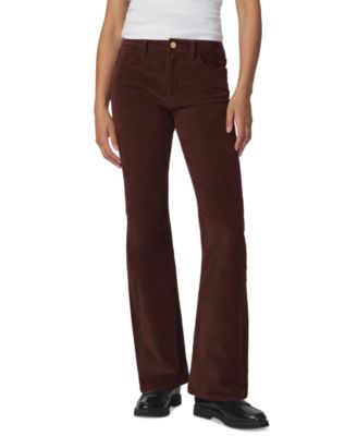 Женские брюки Joe's Jeans Inez из вельвета с расклешенными штанинами и средней посадкой