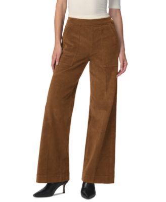 Женские брюки Joe's Jeans из вельвета с широкими штанинами и высокой посадкой, молния сбоку