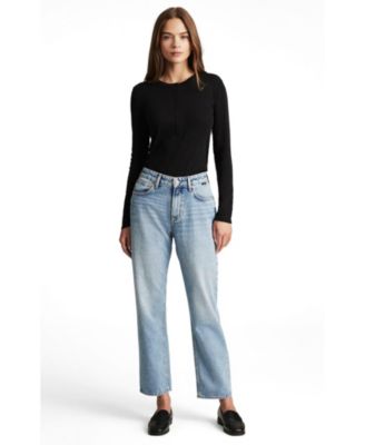 Mavi Jeans Женские джинсы Savannah High Rise Straight Leg, светло-серый деним
