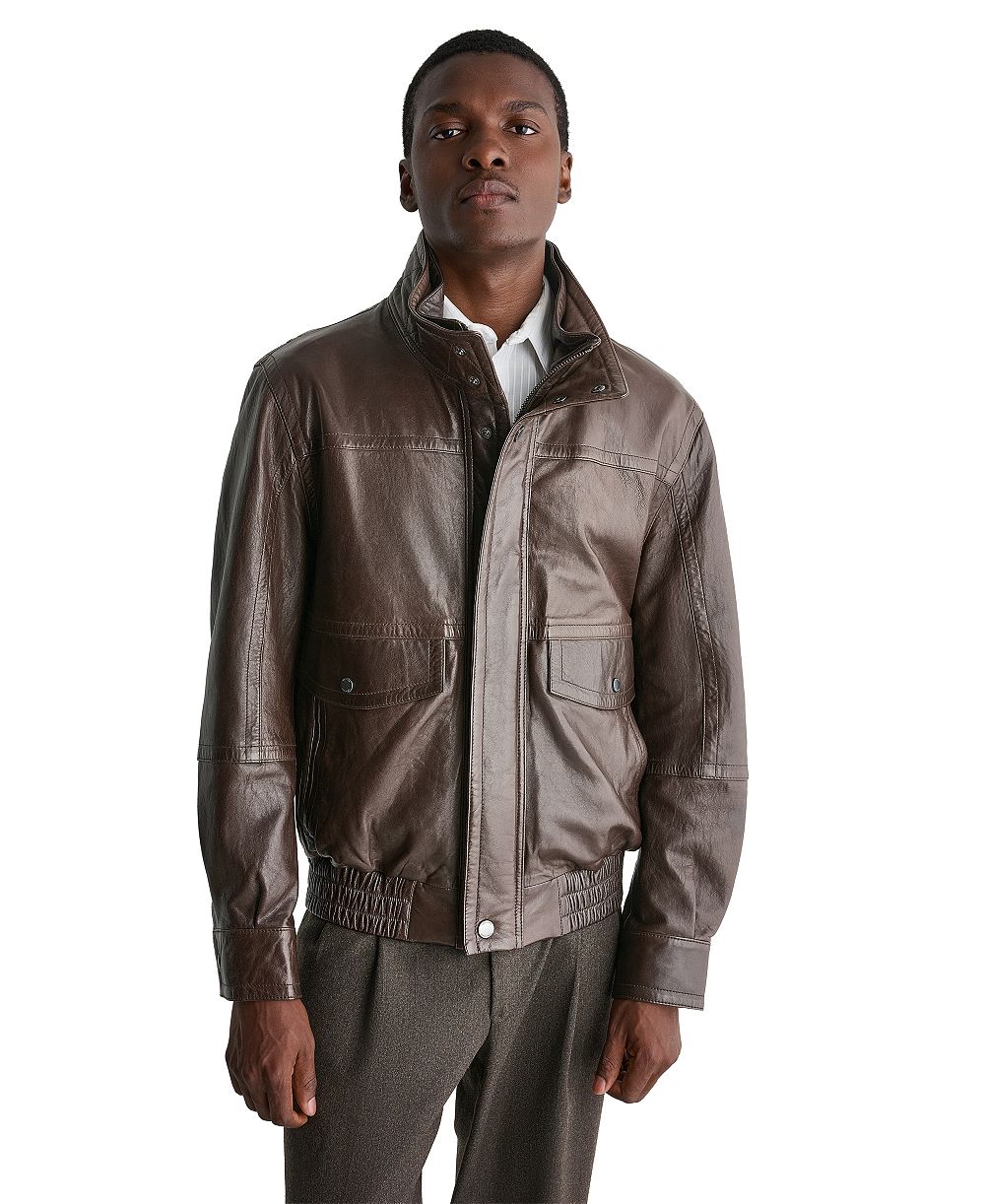 Wilson's Leather Men's Leather Double Collar Vintage Jacket