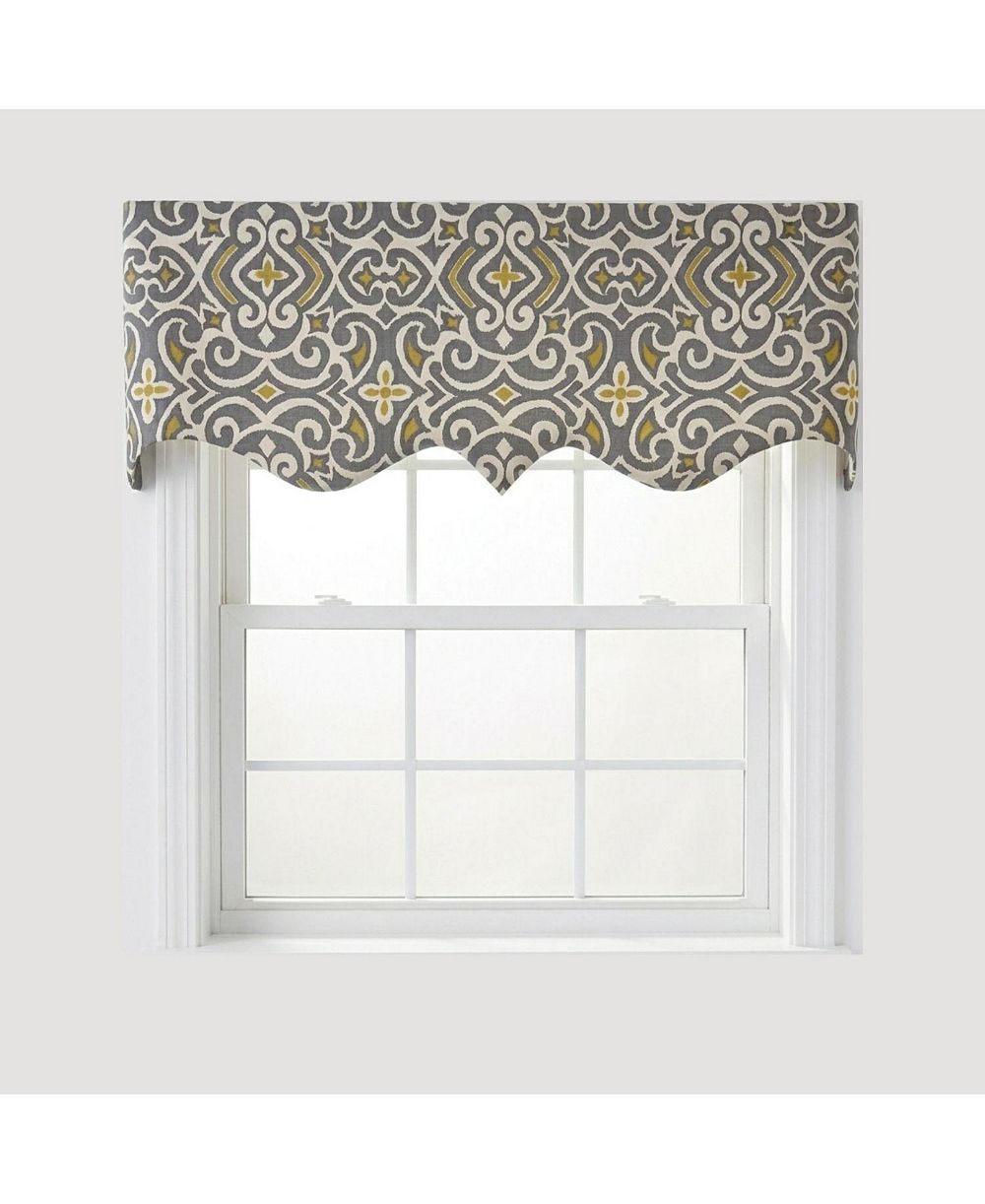 RLF Home 100percentage  Cotton Diomedes Regal With Lining Rod Pocket Window Valance