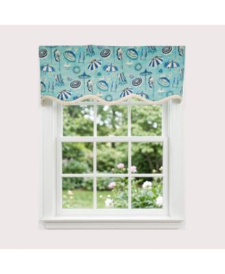 RLF Home 100percentage  Cotton Umbrellas Provance With Ivory Lining Rod Pocket Window Valance