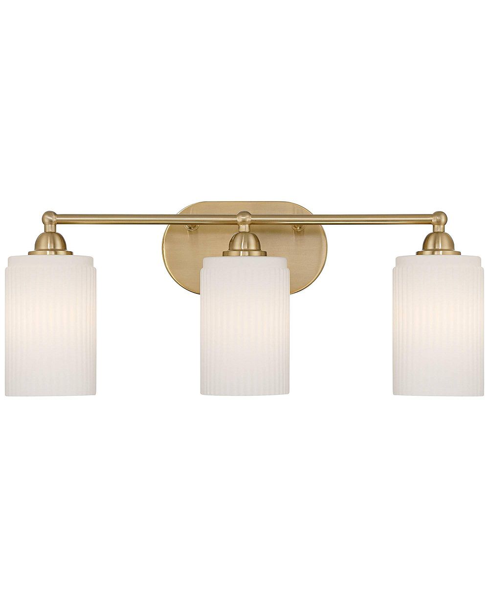360 Lighting светильник для ванной David, 22" широкий, из рифленого стекла, 3 лампы