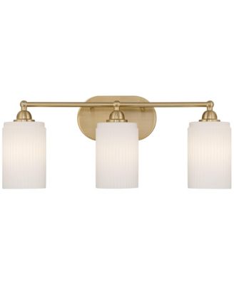 360 Lighting светильник для ванной David, 22" широкий, из рифленого стекла, 3 лампы