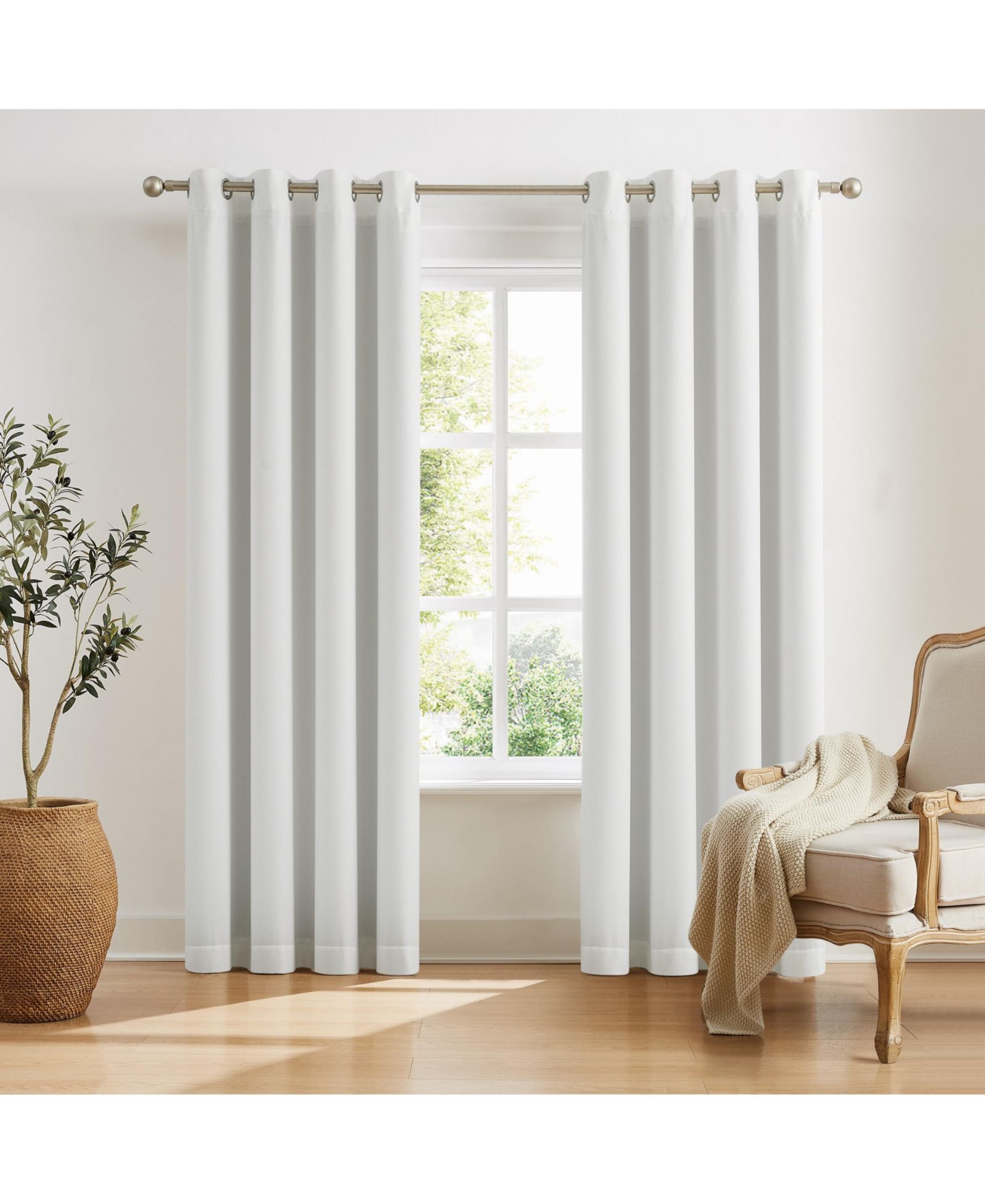 TRU-BARRIER WINDOW SOLUTIONS Thermal Barrier Snap In Thermal Liner Panel 2 Piece Window Curtain