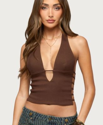 Edikted Женский топ Aneera Cutout Plunging Halter