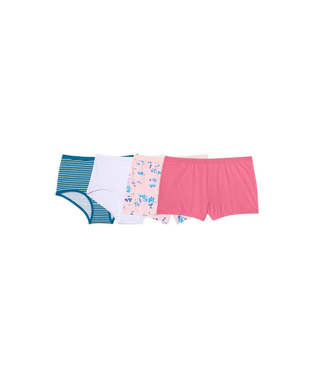 Comfort Choice Women's Soft Cotton Brief/Boy Short 4-Pack