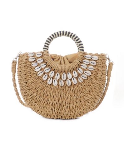 Adornia Fine Женский Basket Arc Shell-Embroidered Handle Bag with Shoulder Strap