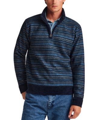 Weatherproof Vintage Men's Chenille Nordic Quarter-Zip Sweater