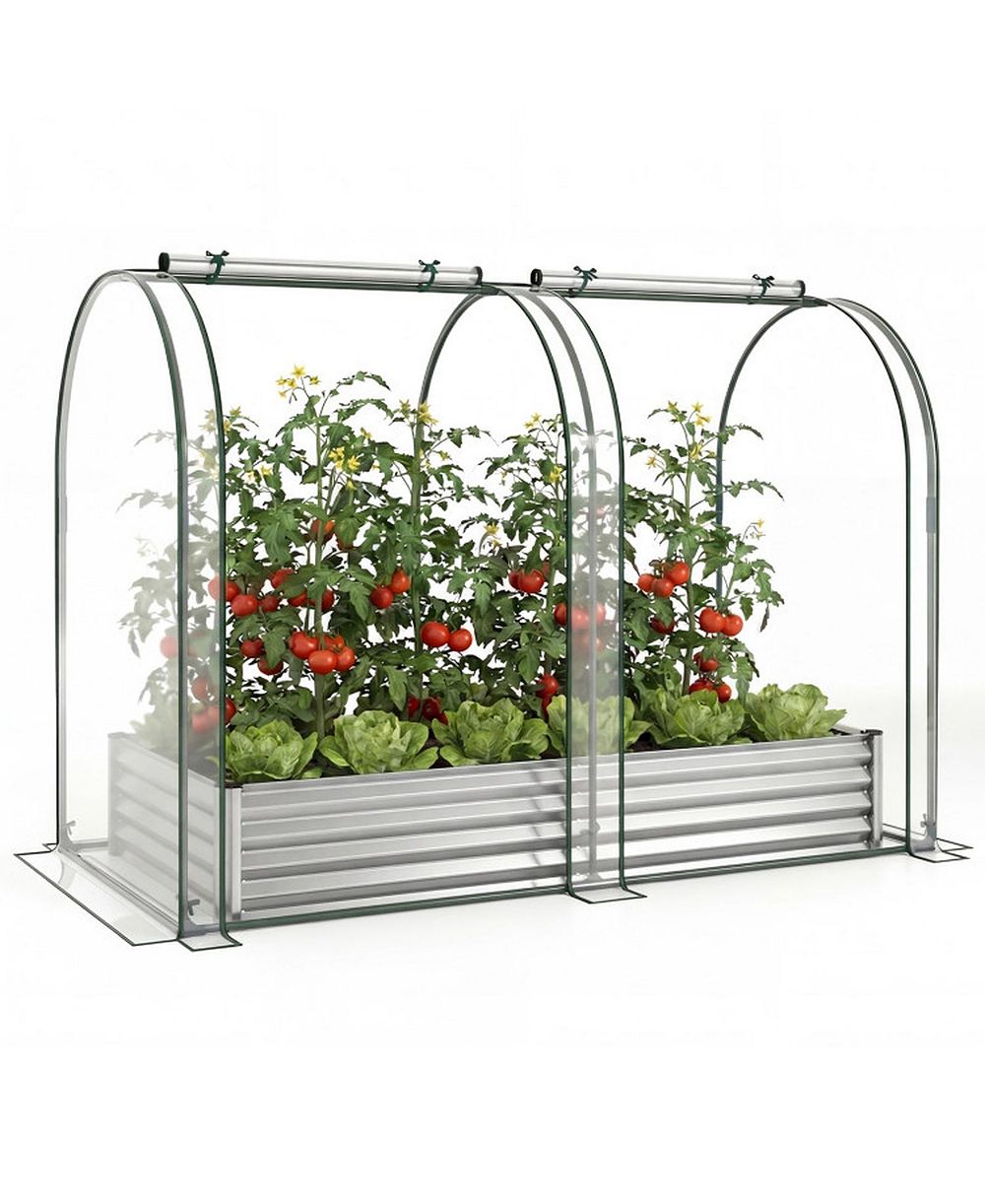 Приподнятая грядка GOUUN Galvanized с PVC Greenhouse Cover