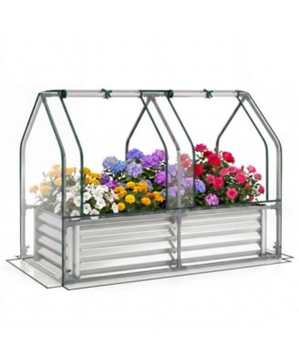 Садовая грядка GOUUN Small Galvanized with Greenhouse Cover
