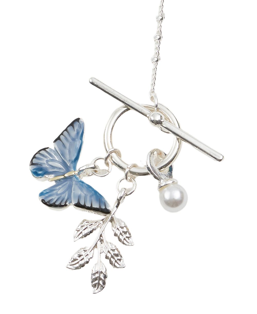 Fable England серебряное ожерелье Butterfly