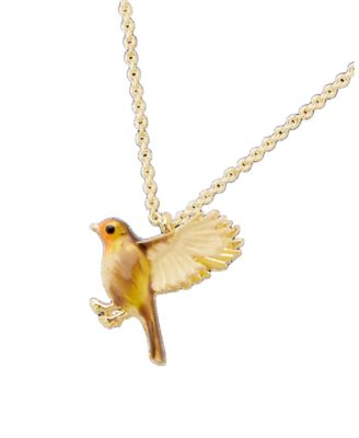 Fable England Flying Robin Enamel Necklace