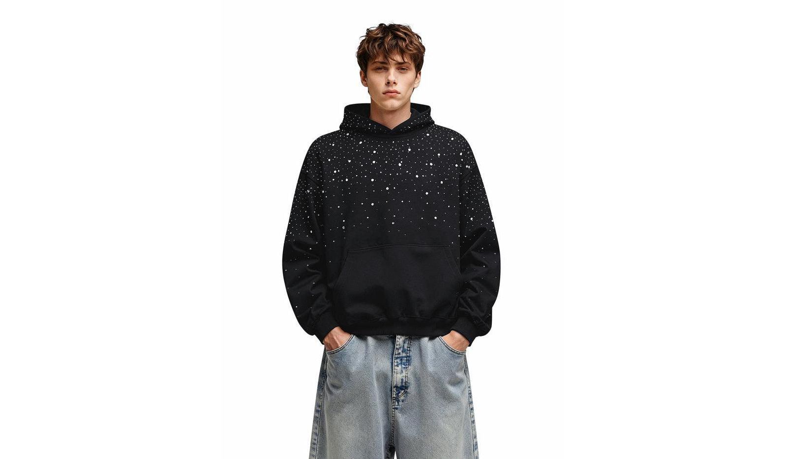 Aelfric Eden Men's Rhinestone Pullover Hoodie