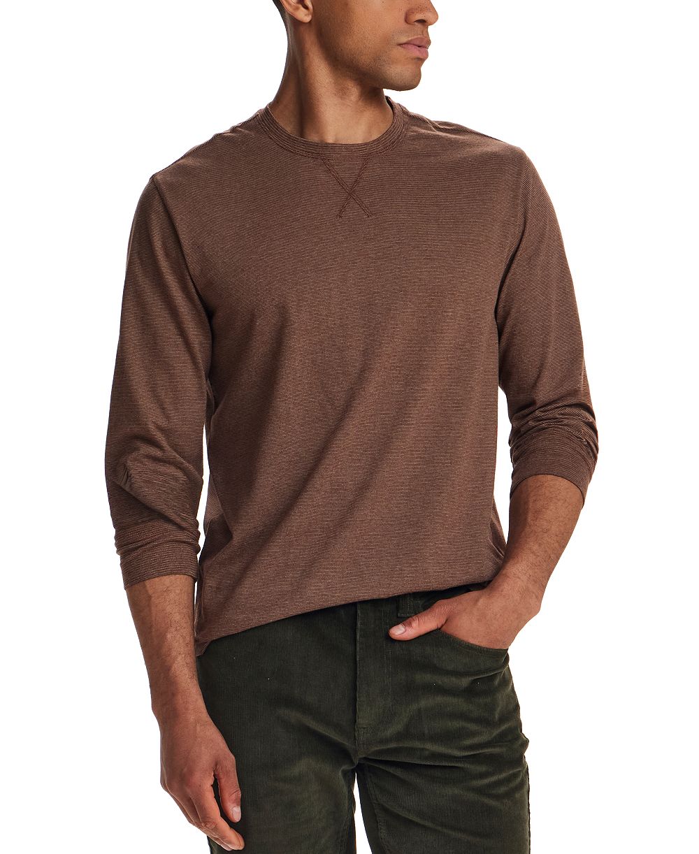 Weatherproof Vintage Men's Microstripe Crewneck T-Shirt