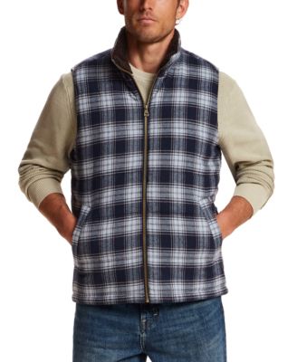 Мужская фланелевая жилетка Weatherproof Vintage Men's Sherpa Plaid Flannel Vest