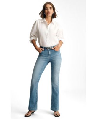 Женские джинсы Mavi Jeans Sydney High Rise Flare Mid Blue Feather Blue