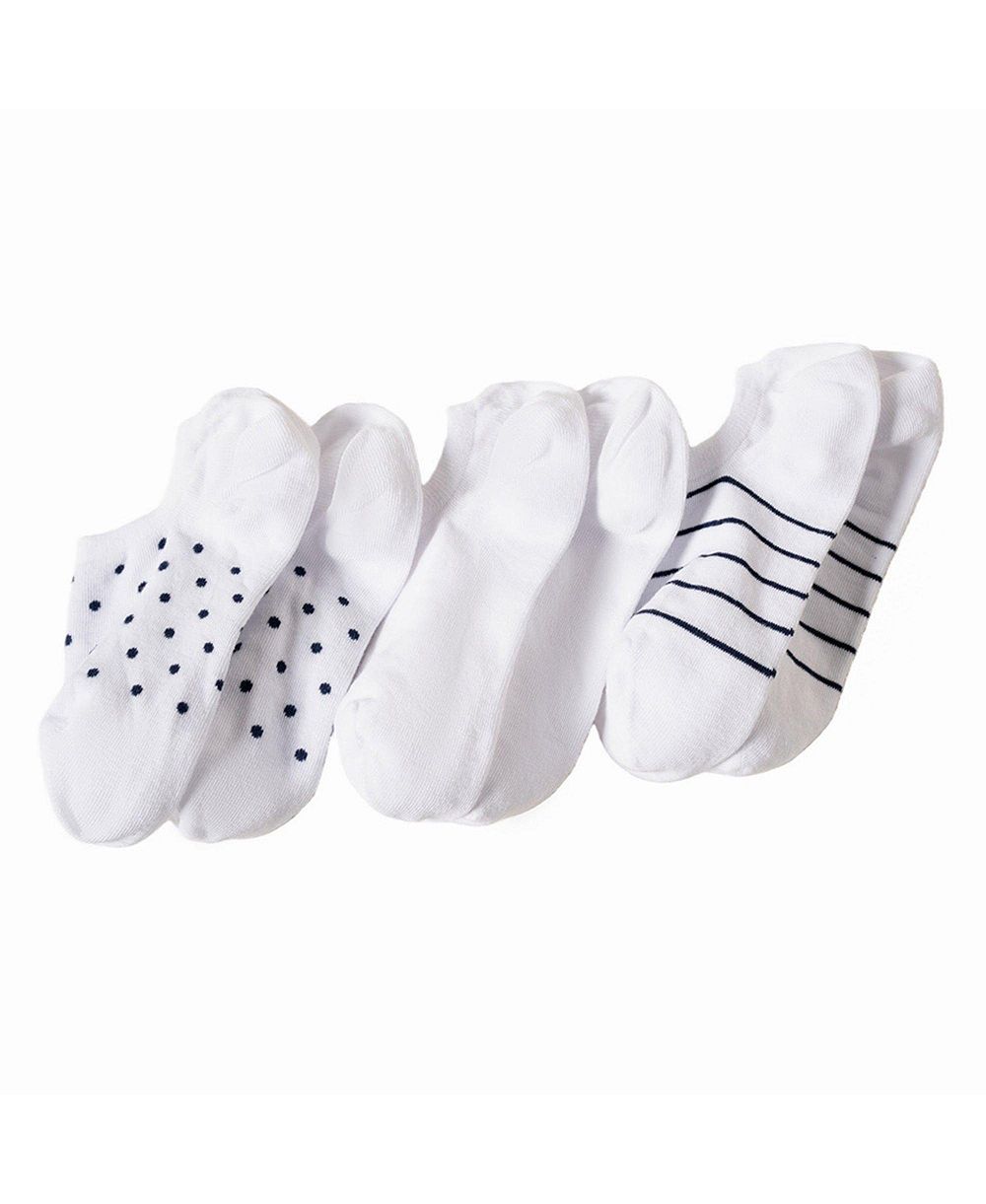 Lands' End Women's 3-Pack Cotton Patterned Sneaker Liners