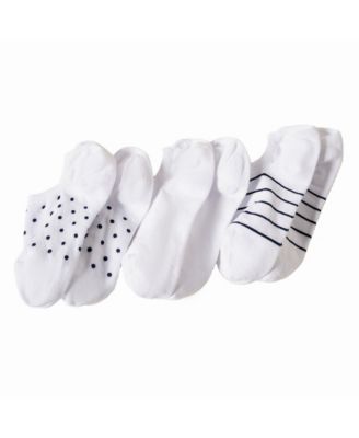 Lands' End Women's 3-Pack Cotton Patterned Sneaker Liners
