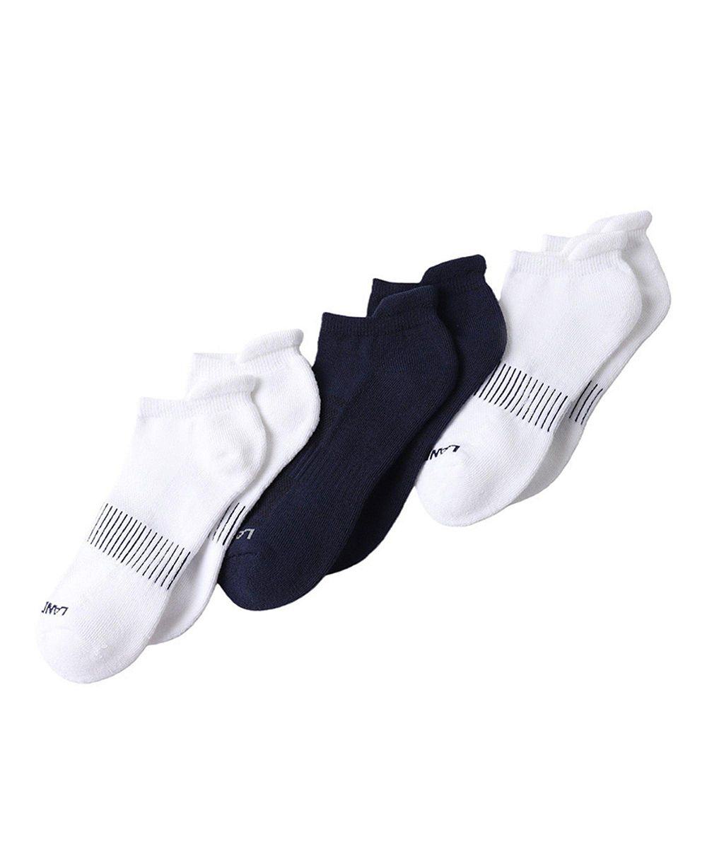 Lands' End Men's Men s 3-Pack Half Cushion Sport Low Cut Socks