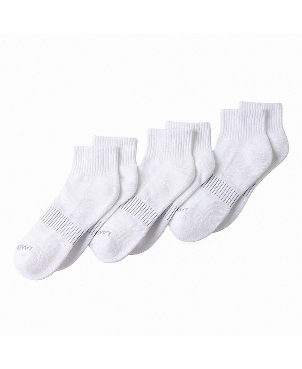 Мужские носки Lands' End 3-Pack Half Cushion Sport Quarter