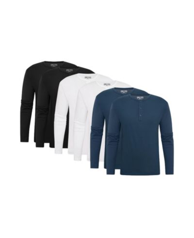 Мужская футболка EPIC FITS Standard Long Sleeve Henley, 6-Pack