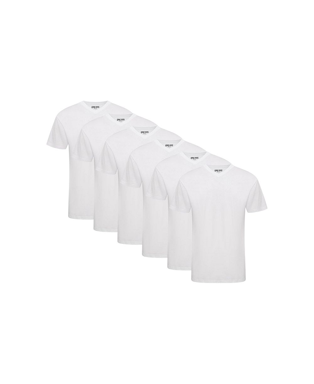 EPIC FITS Men's V-Neck T-Shirt, 6-Pack