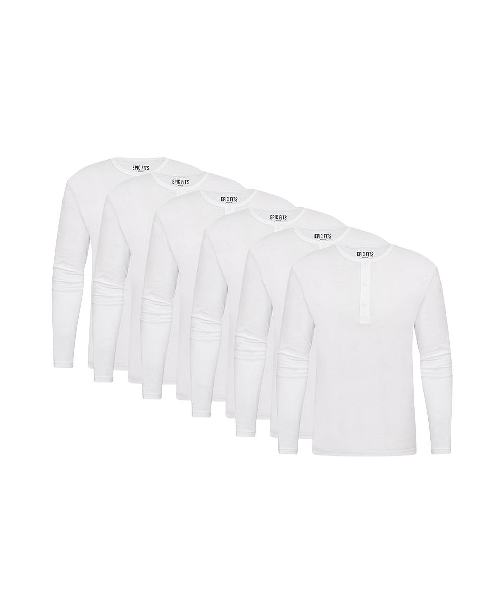 Мужской лонгслив Henley EPIC FITS, комплект из 6 шт
